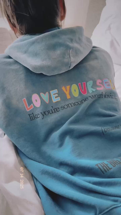 Love Yourself Multi-Color Oversized Hoodie