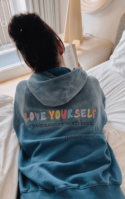 Love Yourself Multi-Color Oversized Hoodie
